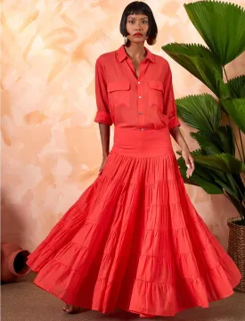 ANA WOMEN BOHO MAXI SKIRT