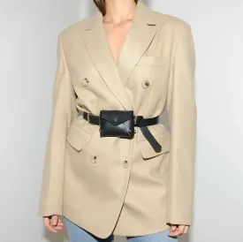 Black mini bag belt