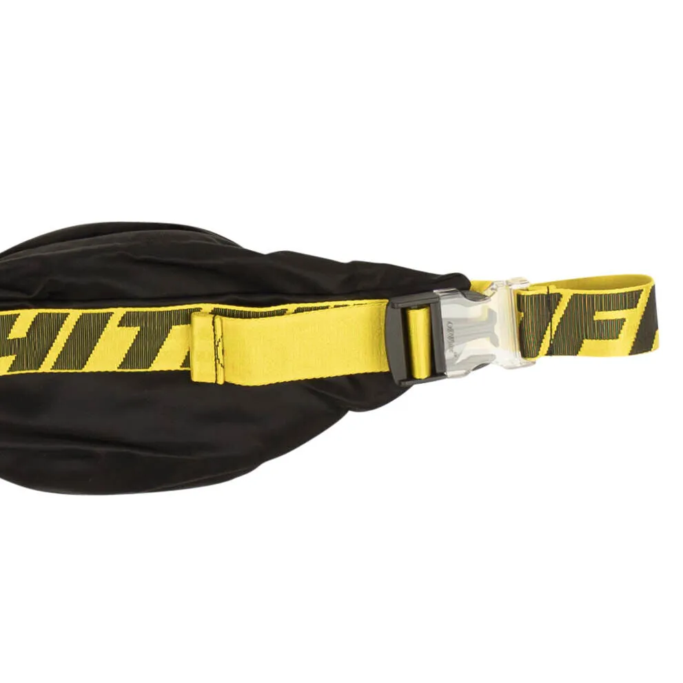 Black Nylon Yellow Logo Bumbag