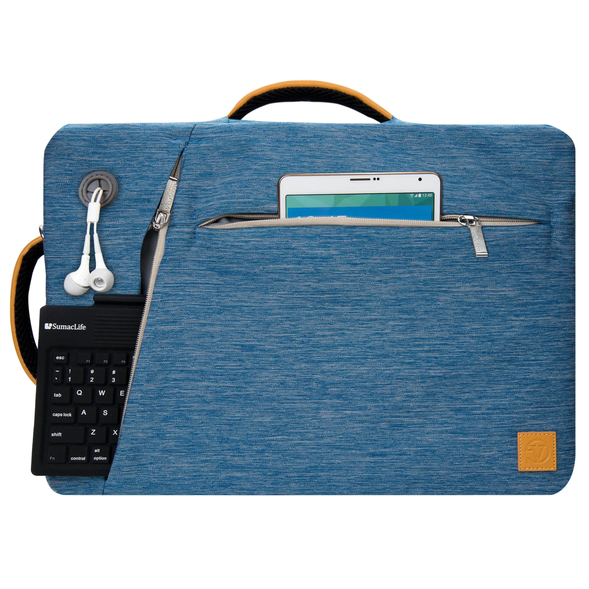Blue 10" to 12-inch Convertible Laptop Bag, Mouse, USB HUb for HP EliteBook, Pro Slate 12, Elite X2, Spectre, Pavilion