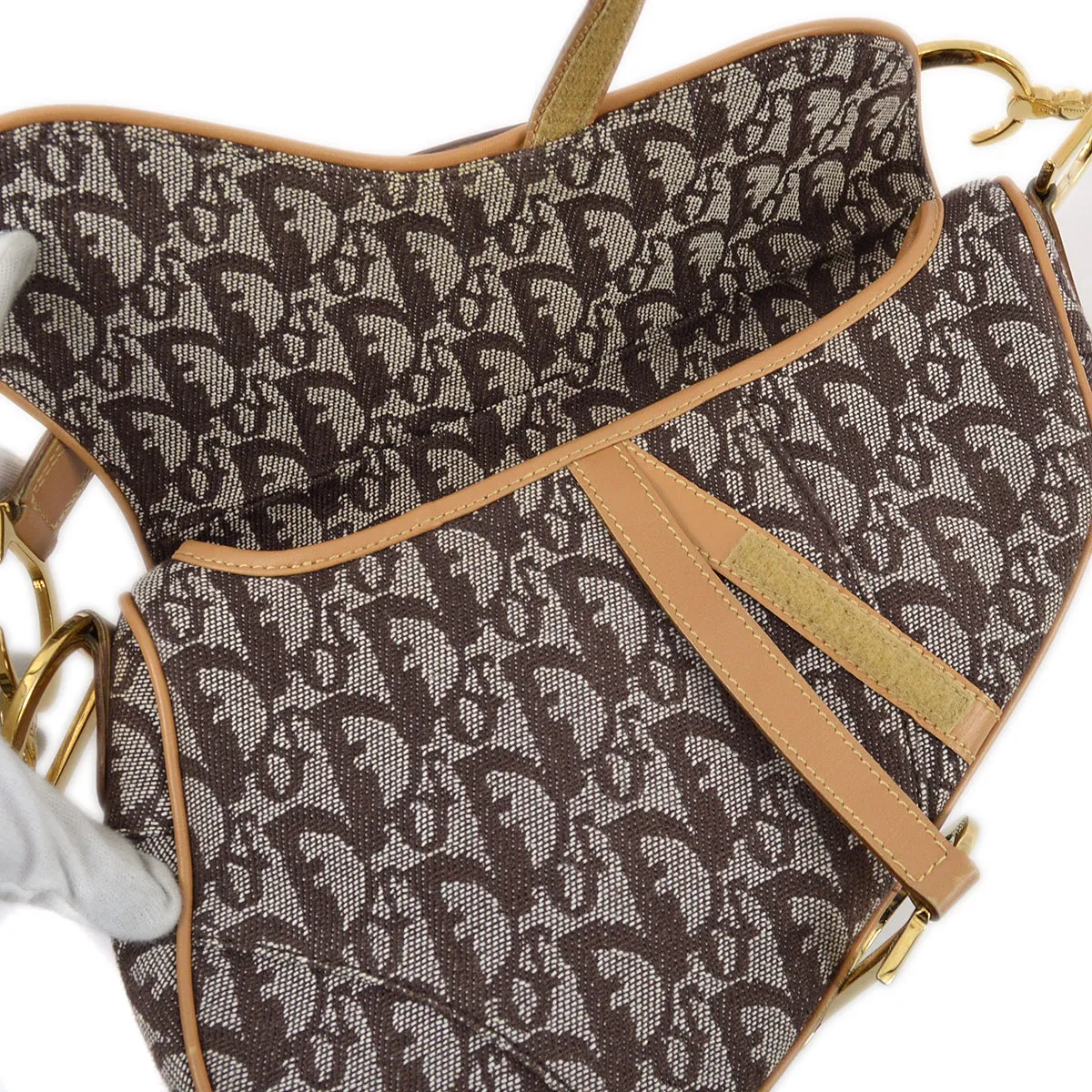 Christian Dior 2001 Brown Trotter Saddle Bag