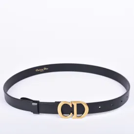 CHRISTIAN DIOR Saddle Belt Black Ultrasmooth
