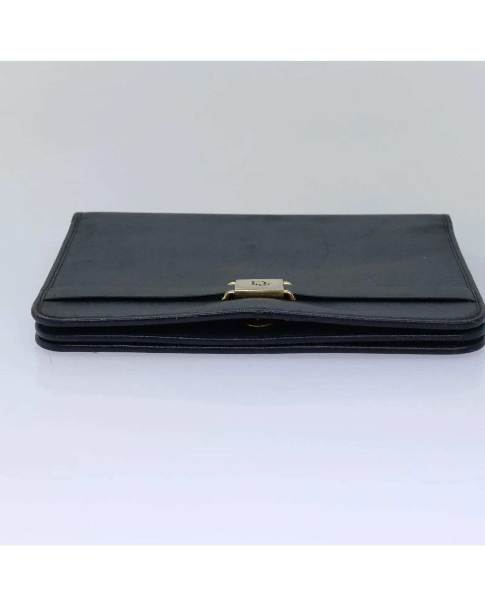 Christian Dior Vintage Black Leather Saddle Bag