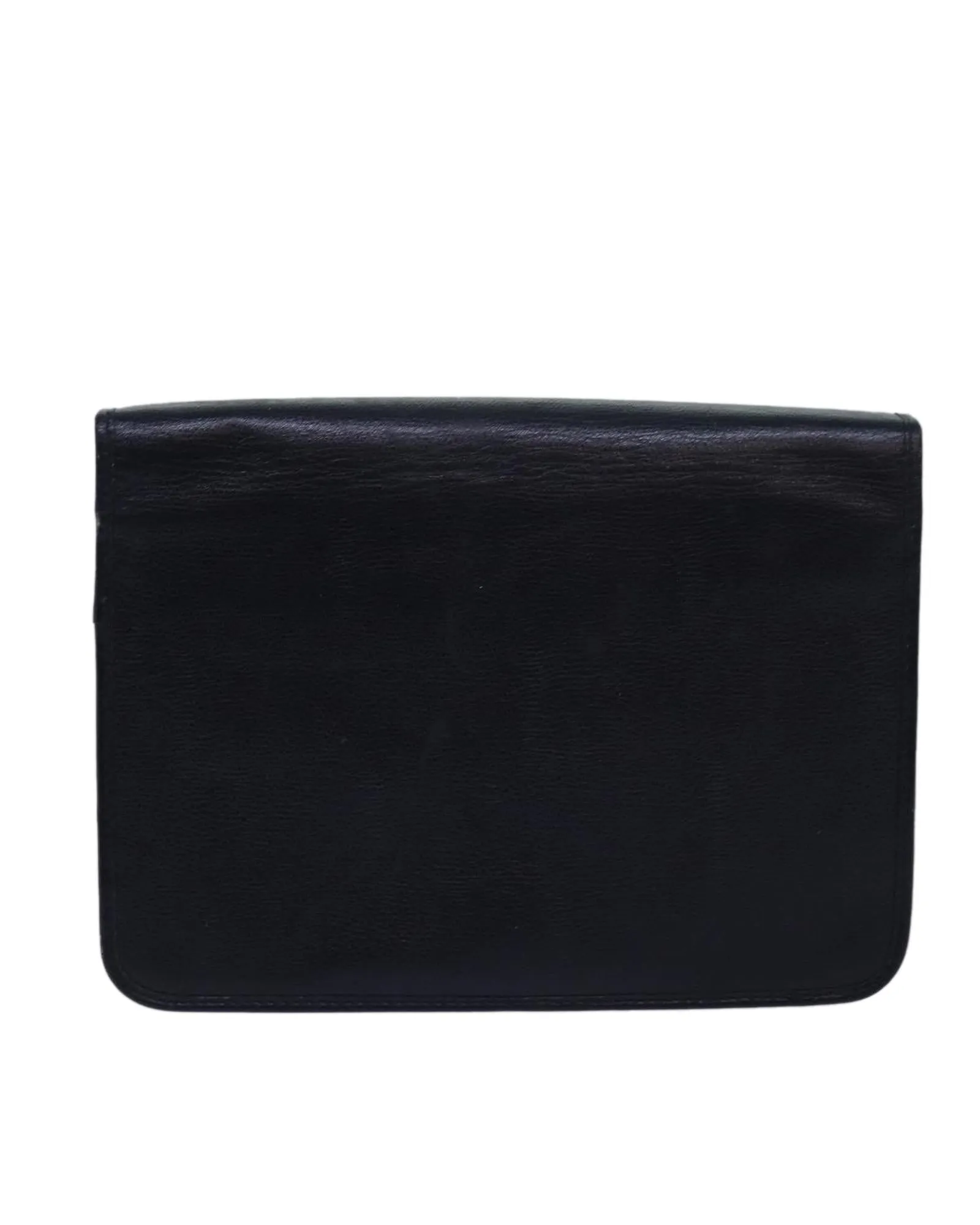 Christian Dior Vintage Black Leather Saddle Bag