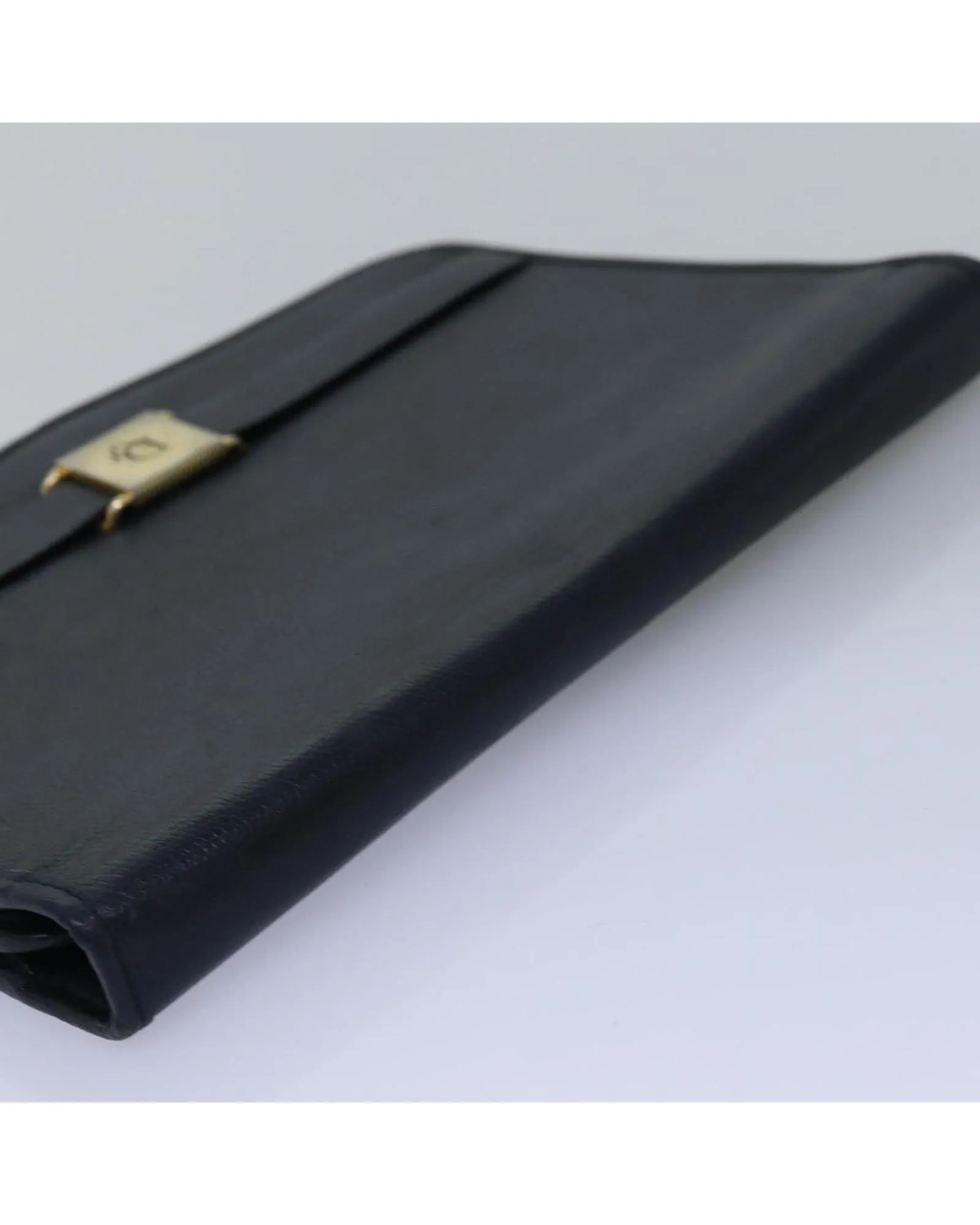 Christian Dior Vintage Black Leather Saddle Bag