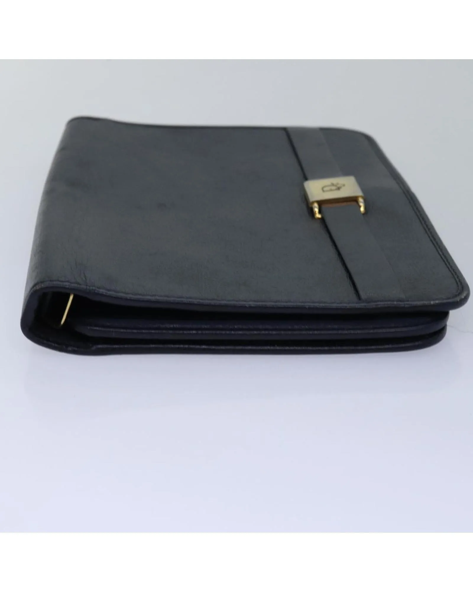 Christian Dior Vintage Black Leather Saddle Bag