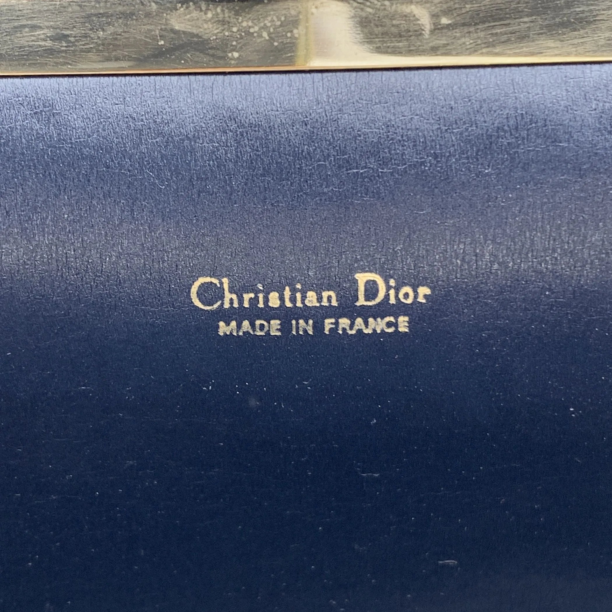 CHRISTIAN DIOR Vintage Blue Oblique Monogram Canvas Clutch Bag