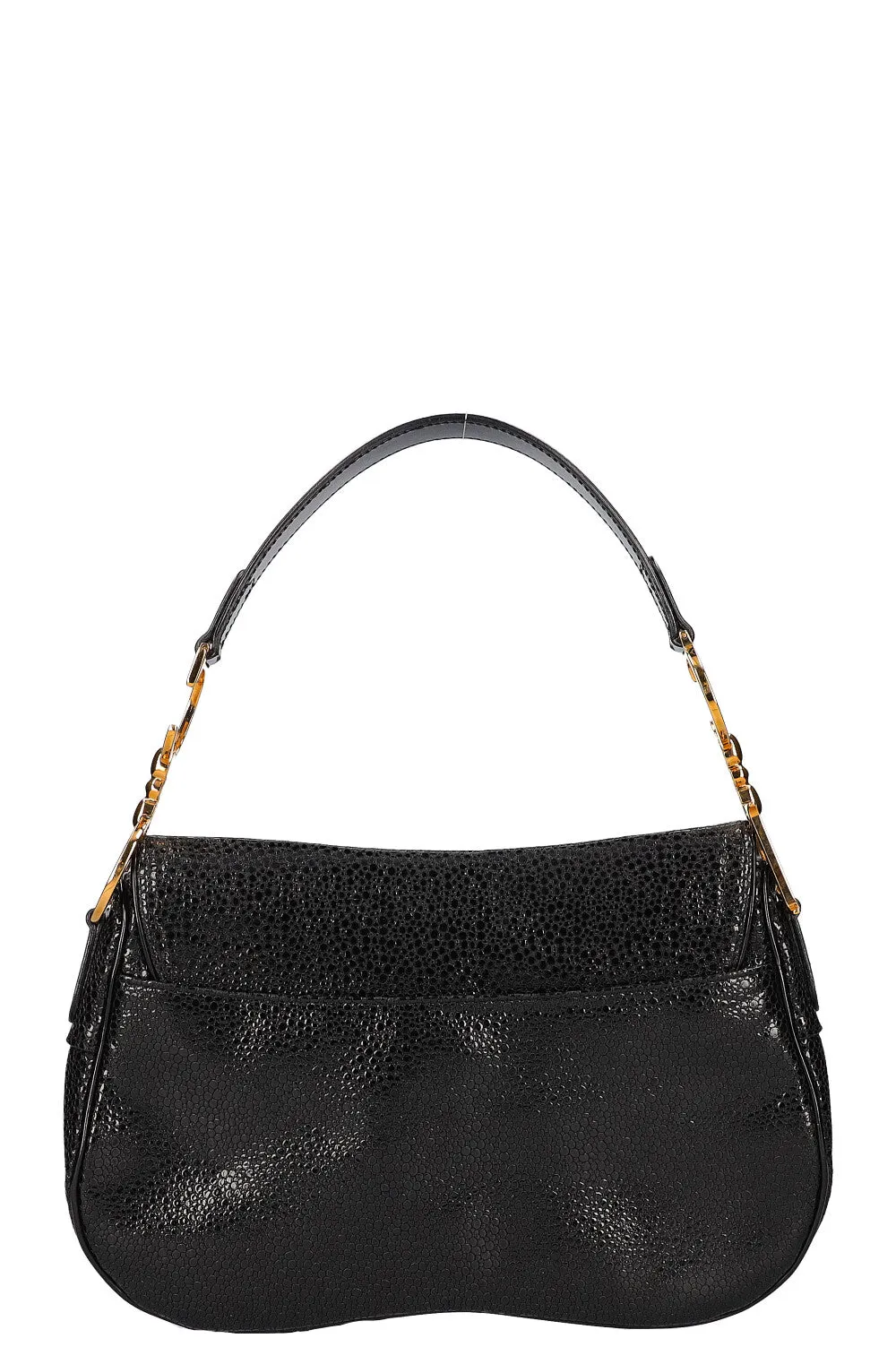 CHRISTIAN DIOR Vintage Double Saddle Bag Black