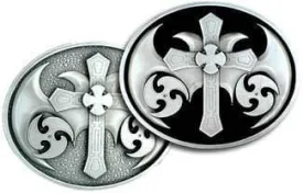Cross with Blades Oversized Belt Buckle