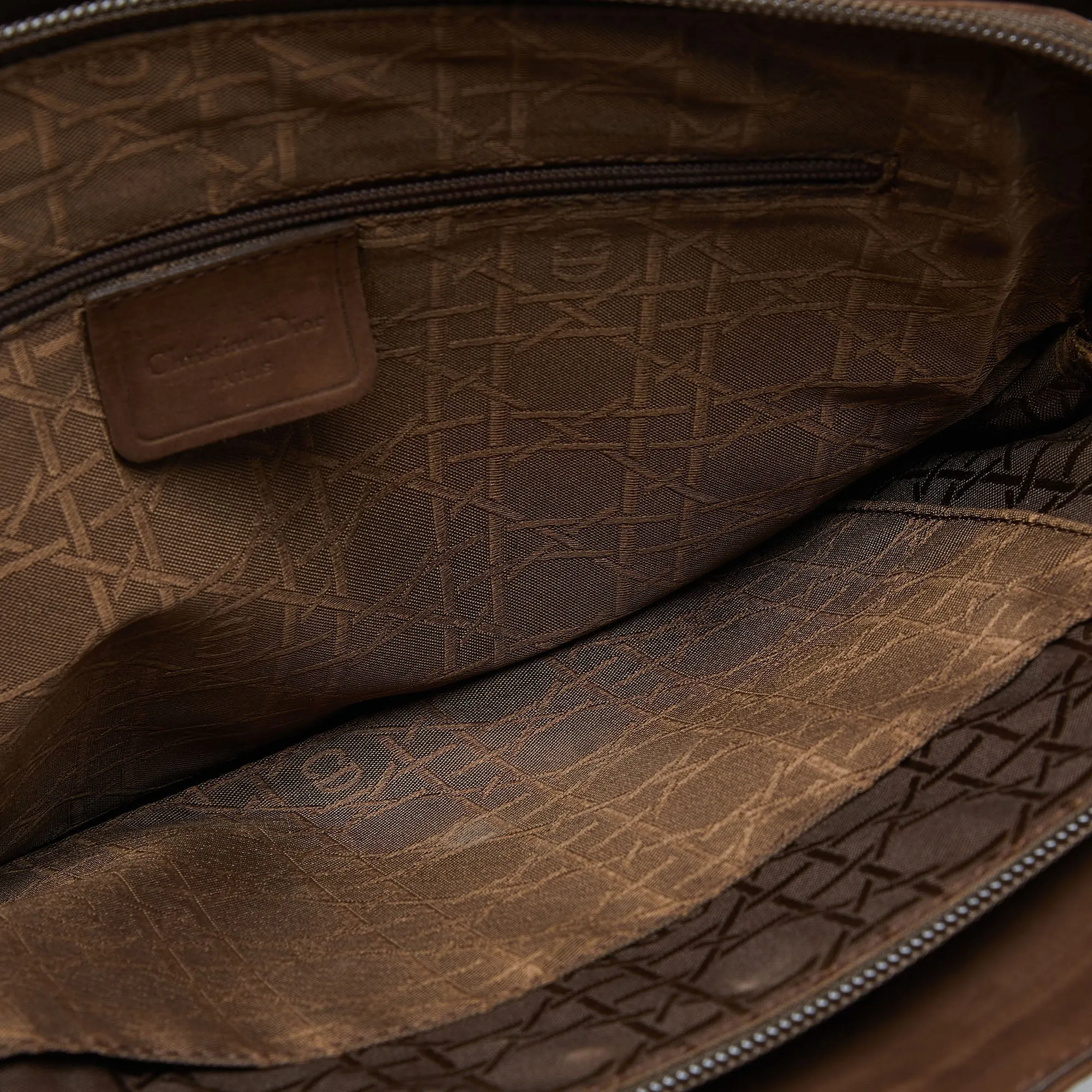 DIOR Brown Nubuck Leather Vintage Shoulder Bag