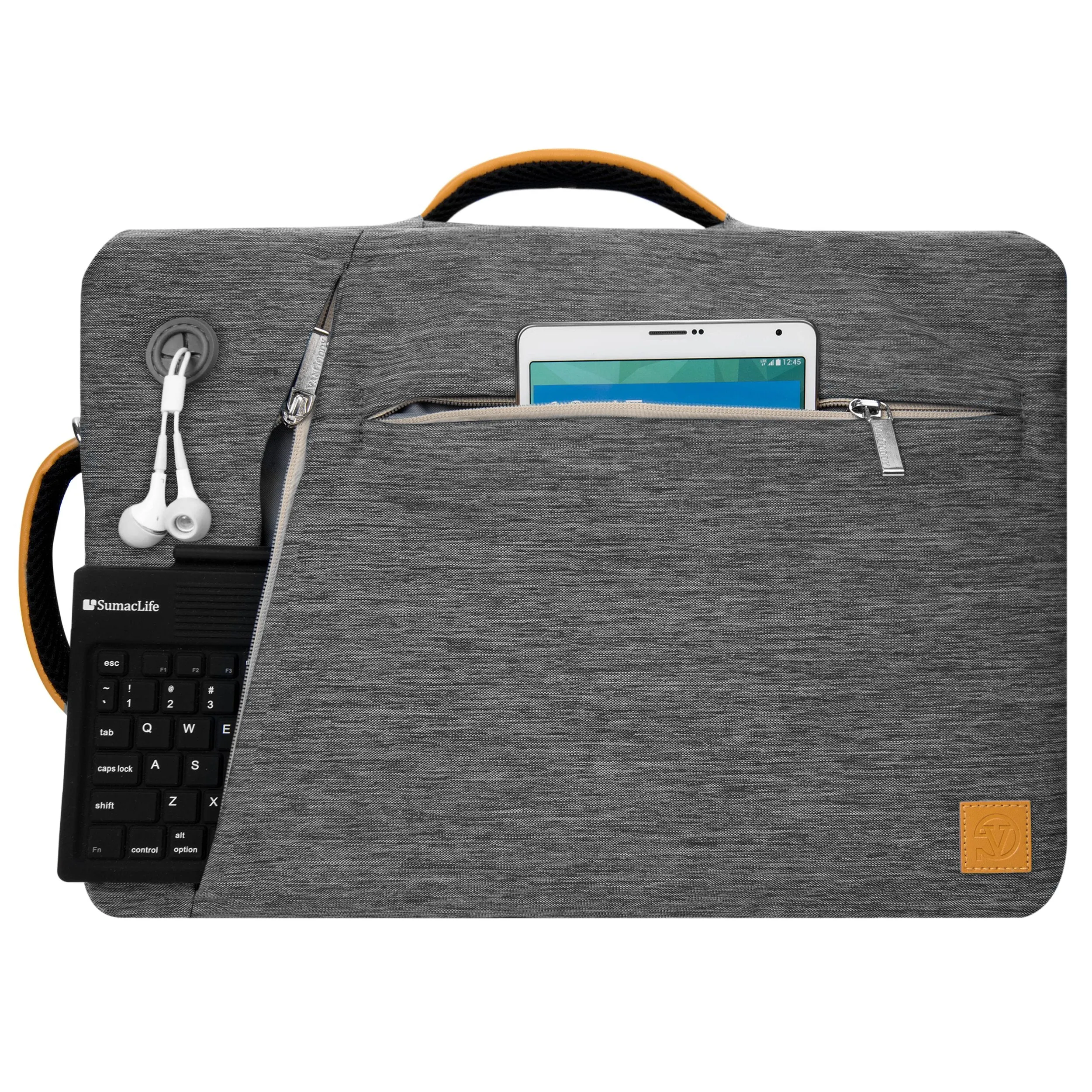 Grey Convertible Laptop Bag for 14 15.6 inch Dell Latitude, Inspiron, Chromebook, Precision, Vostro, G3 G5 G7 m15 R2