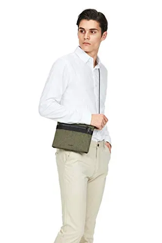 Pacsafe Men's Metrosafe X Anti Theft Crossbody Pouch, Tweed Green, 2.5L