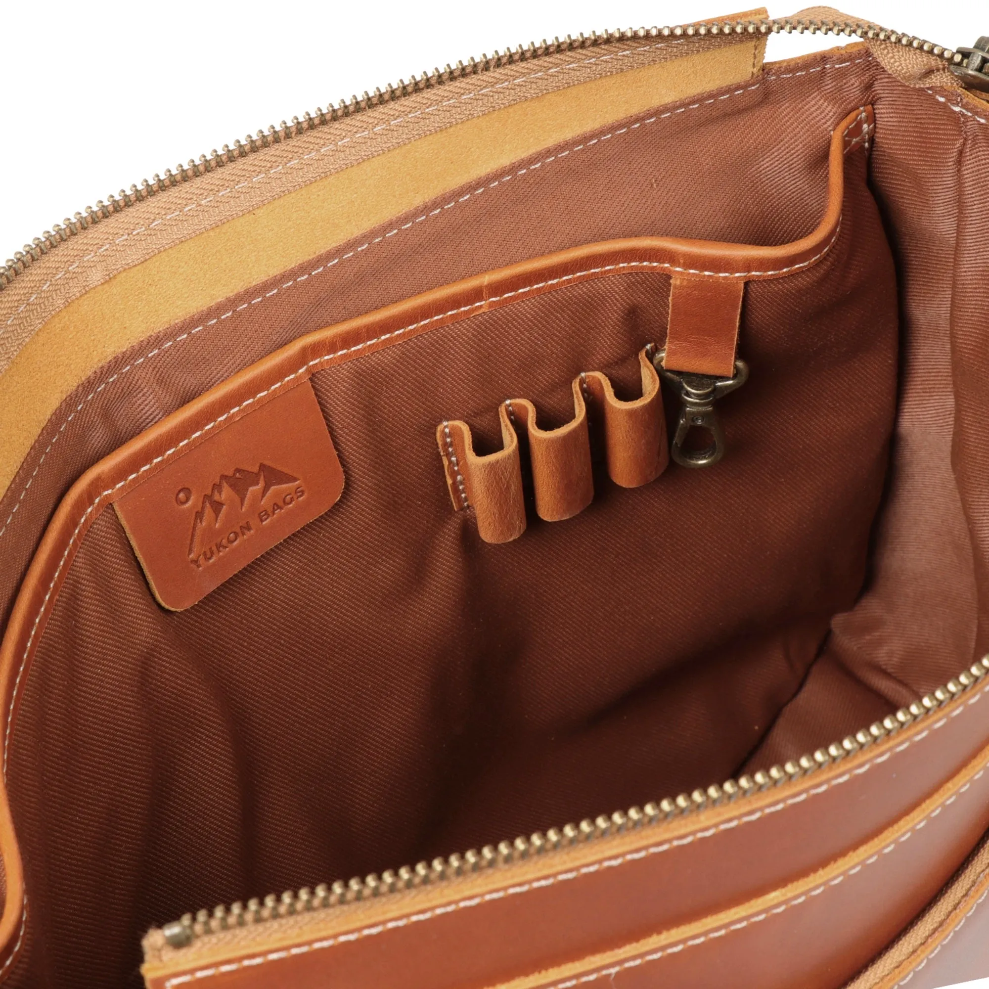 Plume Leather Messenger Bag - Large