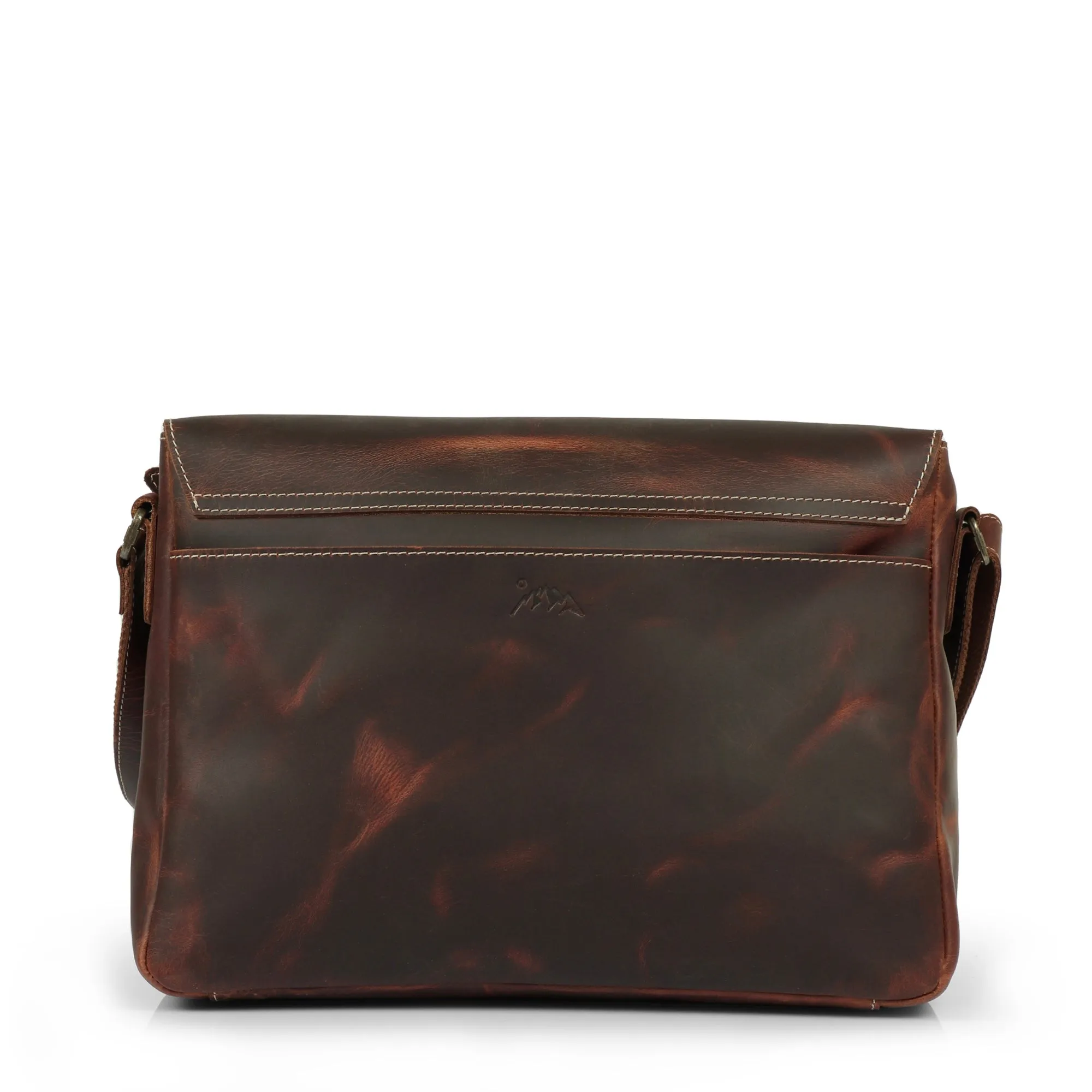 Plume Leather Messenger Bag - Large