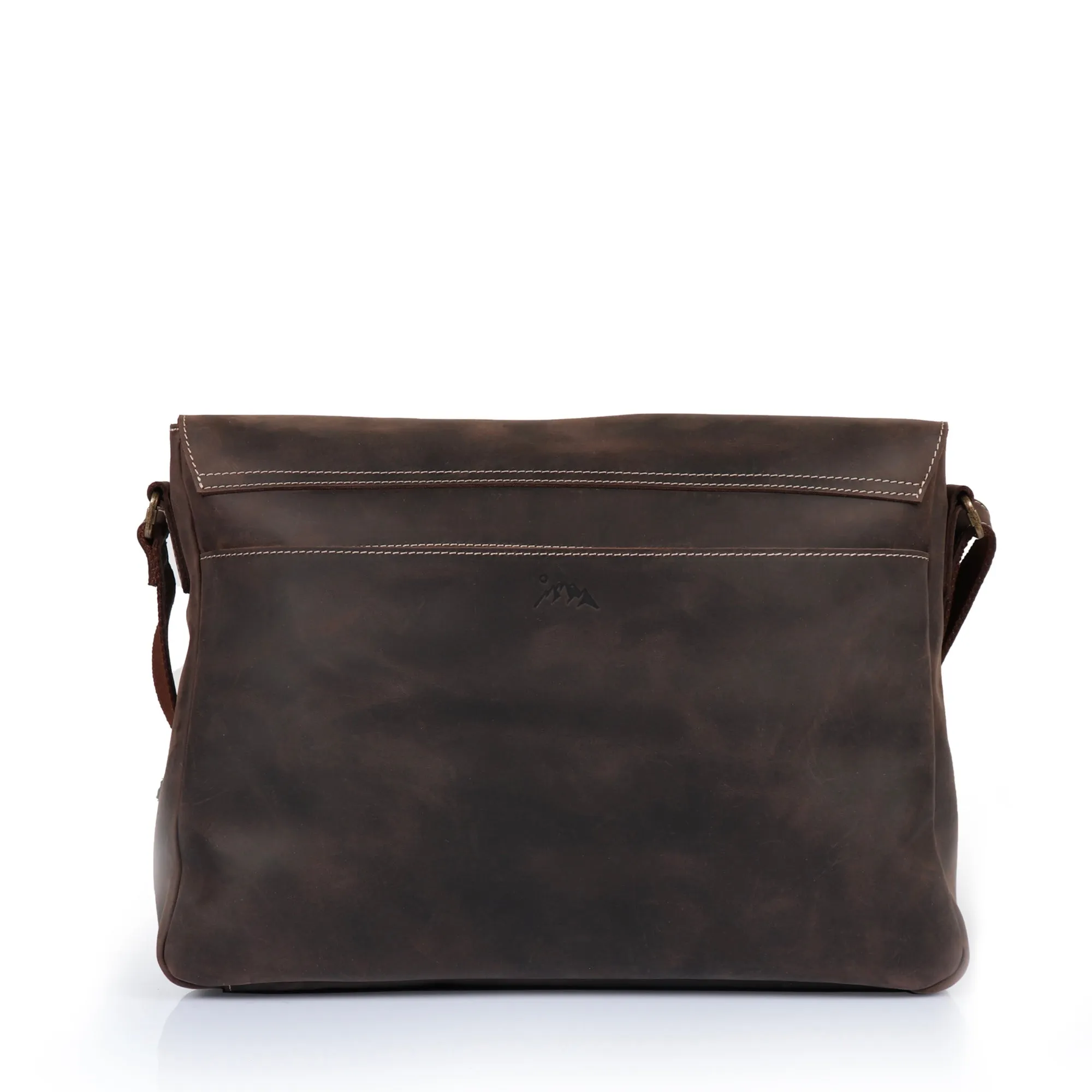 Plume Leather Messenger Bag - Large