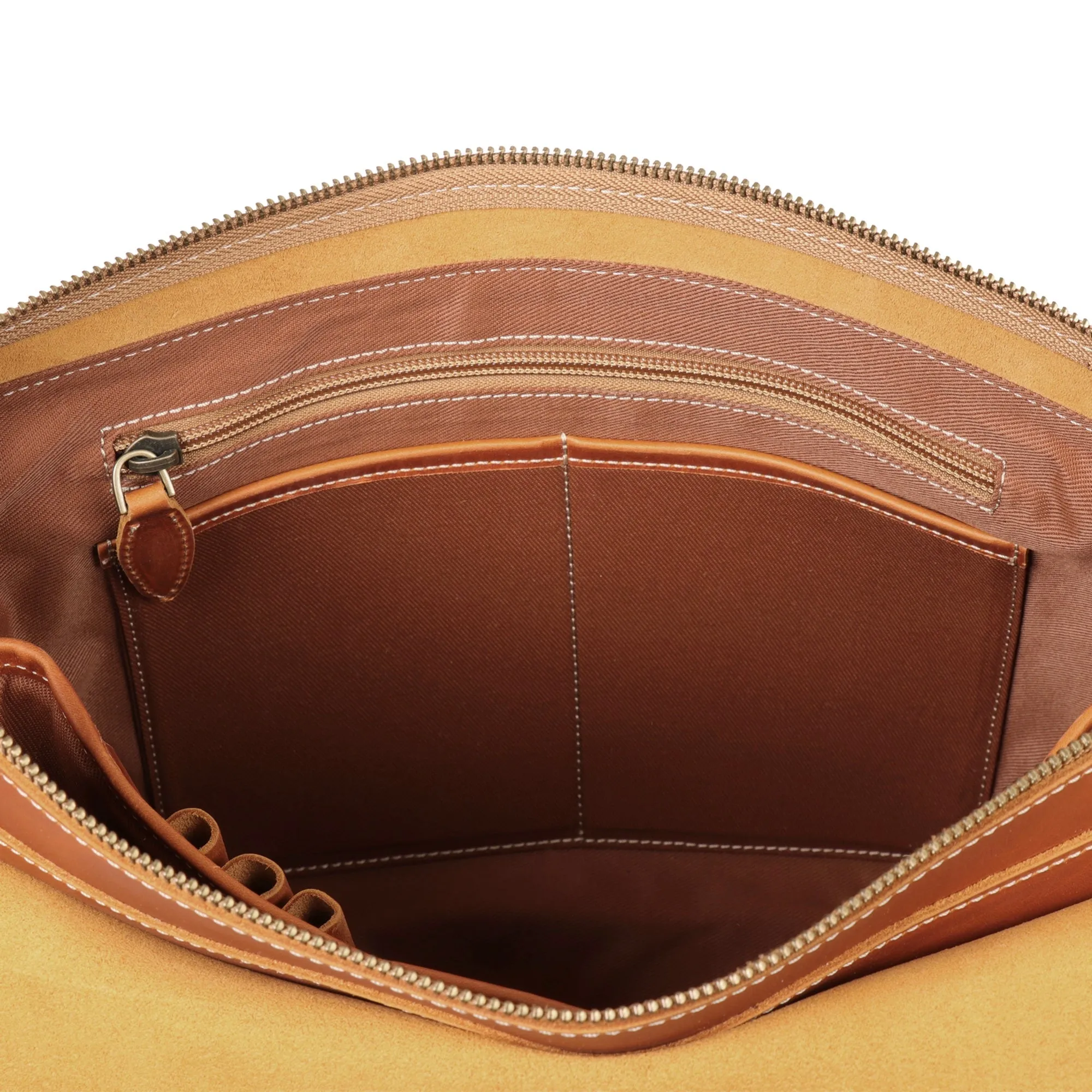 Plume Leather Messenger Bag - Large