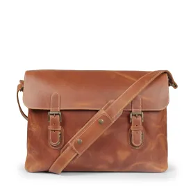 Plume Leather Messenger Bag - Large