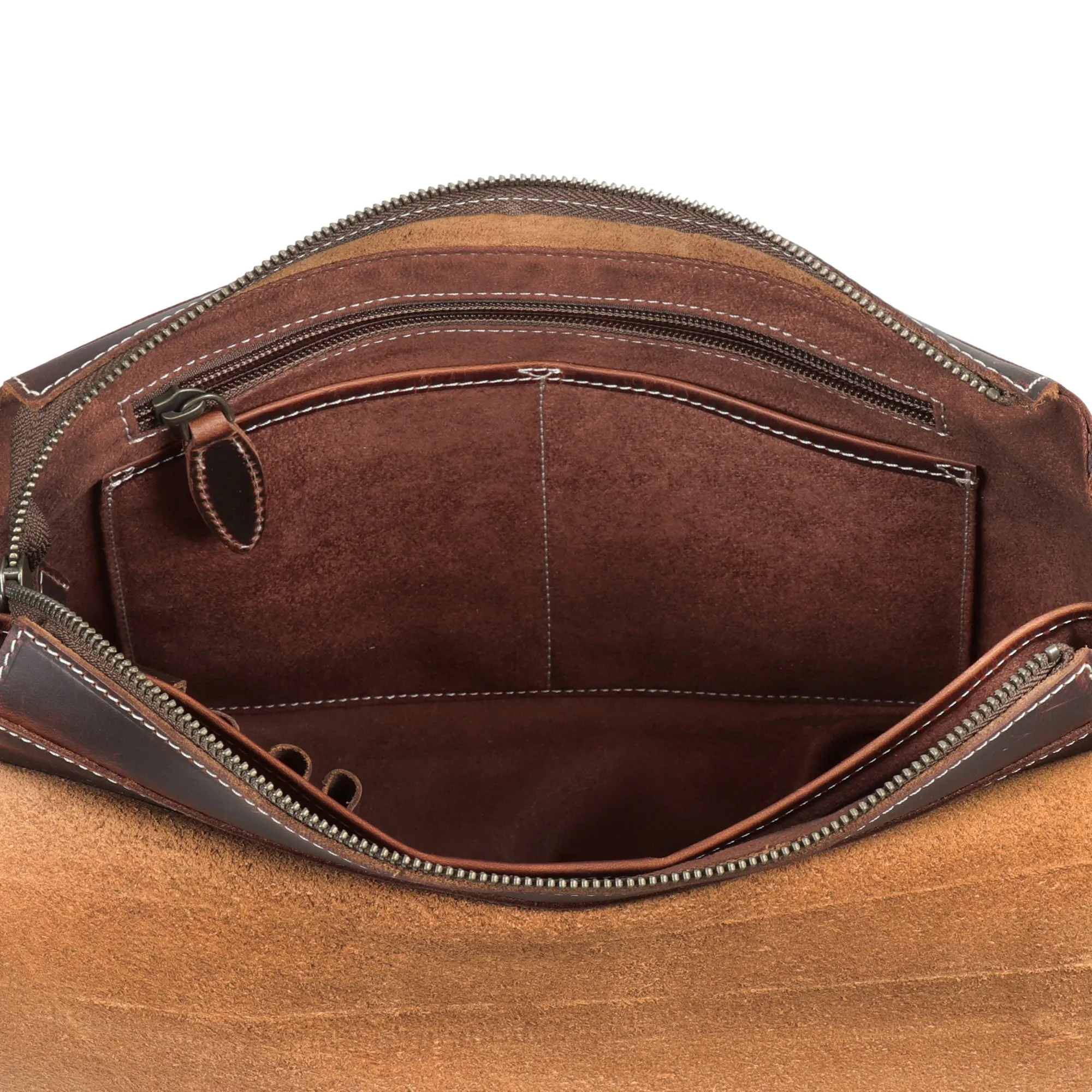 Plume Leather Messenger Bag - Large