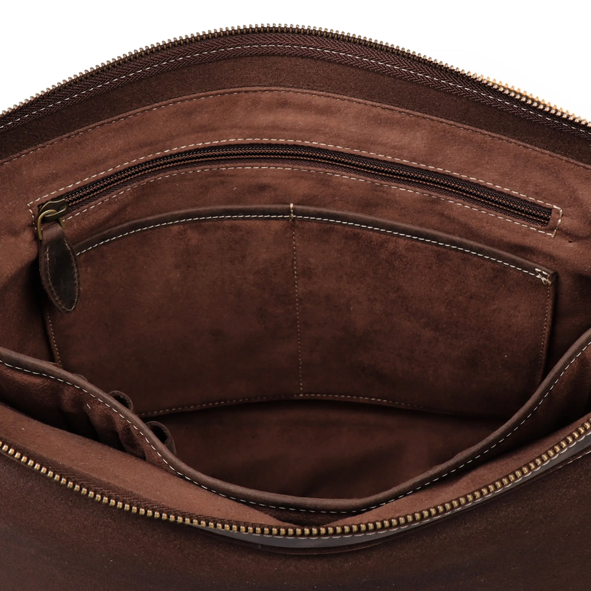 Plume Leather Messenger Bag - Large