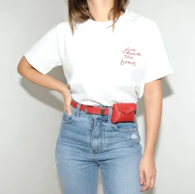 Red mini bag belt