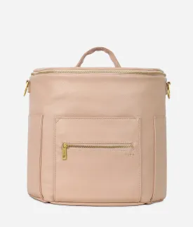 The Original Diaper Bag - Faux Leather Backpack - Warm Blush