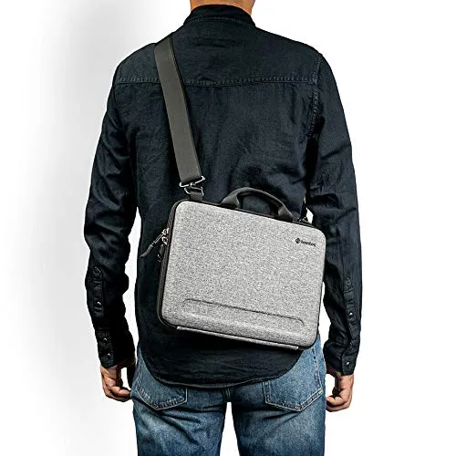 tomtoc Ultra-Slim Case for 16-inch New MacBook Pro A2141, 15-inch Old MacBook Pro A1398, Organized Shoulder Bag with Tablet Pocket for Up to 12.9-iPad Pro with Magic Keyboard and Smart Keyboard Folio