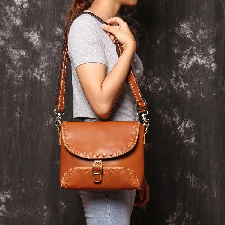Woosir Women's Crossbody Messenger Bag Leather Handmade