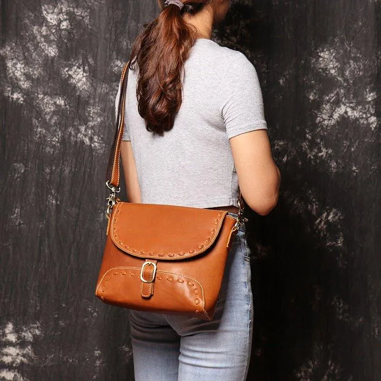 Woosir Women's Crossbody Messenger Bag Leather Handmade