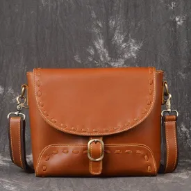 Woosir Women's Crossbody Messenger Bag Leather Handmade