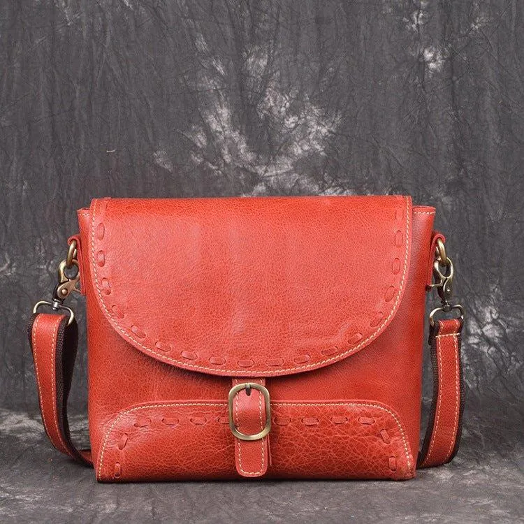 Woosir Women's Crossbody Messenger Bag Leather Handmade