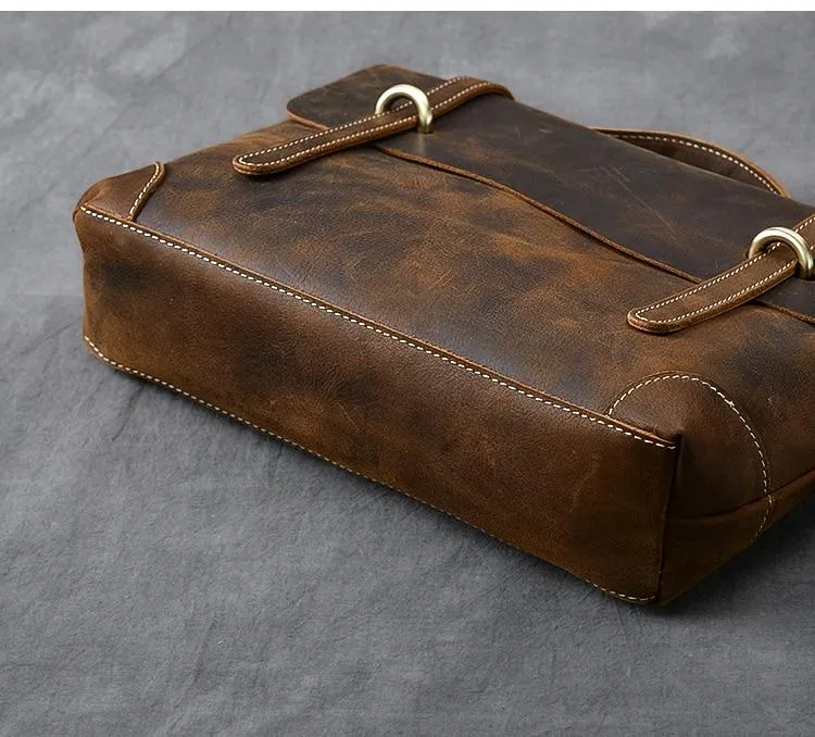 YPRES | Brown Leather Handbag