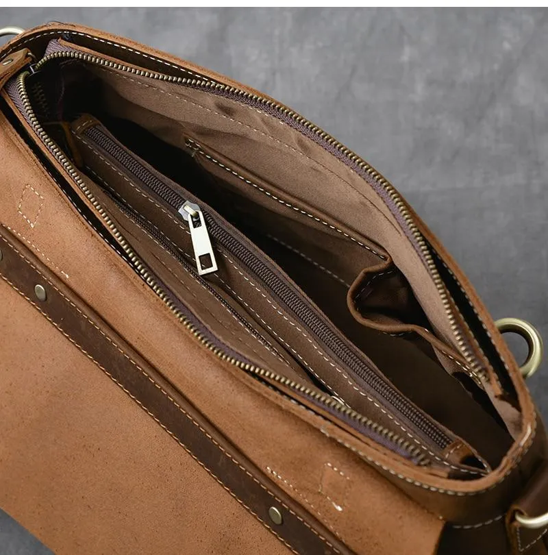 YPRES | Brown Leather Handbag