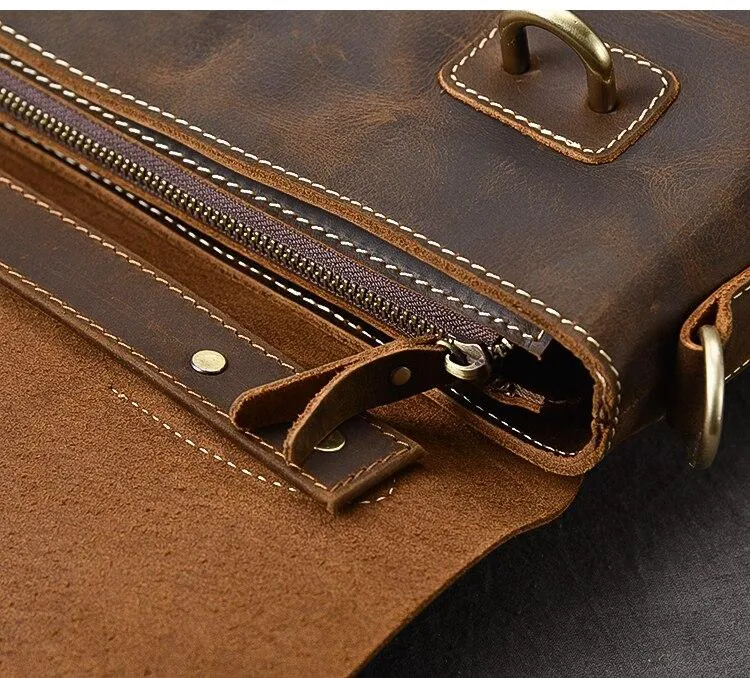 YPRES | Brown Leather Handbag