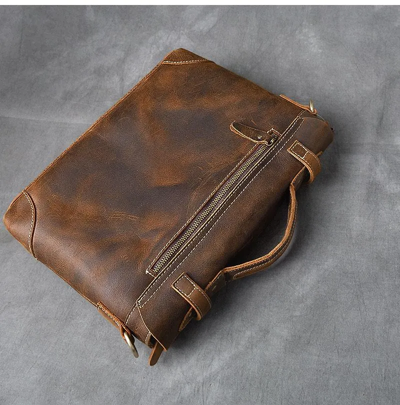 YPRES | Brown Leather Handbag