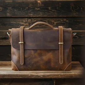 YPRES | Brown Leather Handbag